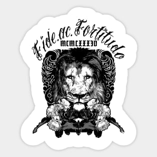 Warrior King - Lion - Street wear design Sticker